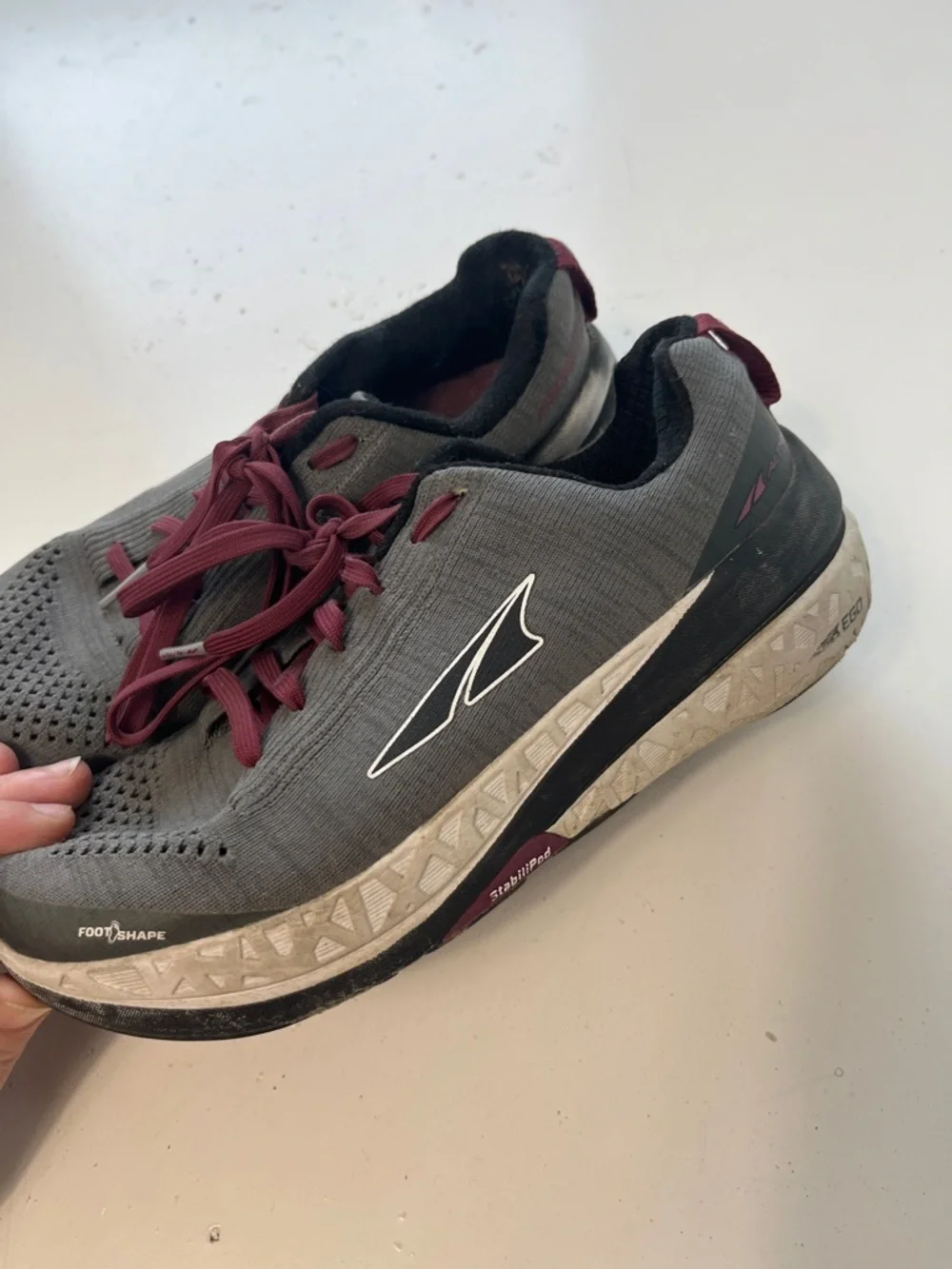 Altra Sz 7.5 Grey Guide Rail StabiliPad Athletic Running Shoes